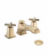 Brushed Gold High-Arc Bathroom Faucet w/ Drain - $225.93 CAD