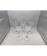 Set of 5 Waterford Crystal CURRAGHMORE Claret Wine Glasses - $294.69 CAD