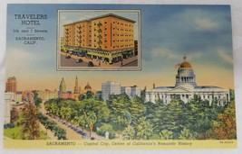 Travelers Hotel Sacramento, California Postcards Unused 1920s Antique Se... - £7.43 GBP