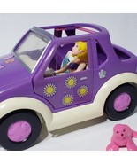 VTG Origin Products Polly Pocket Doll, Seal, Purple Flowers Jeep Beach C... - £10.24 GBP