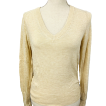 A New Day Women&#39;s Beige XS Long Sleeve V Neck Pullover Basic Top - £20.03 GBP