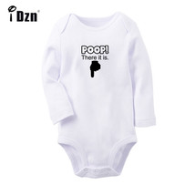 Poop There It is Humor Print Baby Bodysuit Newborn Romper Toddler Jumpsuit Sets - £8.46 GBP