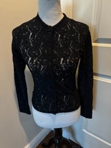 FUZZI Black Lace Cardigan Made in Italy SZ S NWOT - £118.27 GBP
