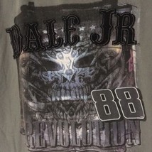 Nascar Chase Authentic Dale Jr T Shirt L Grey 88 Revolution Embroidered Applique - £18.23 GBP