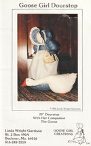Goose Girl Creations Sewing Pattern 20&quot; Goose Girl Doorstop Vintage OOP ... - $12.19
