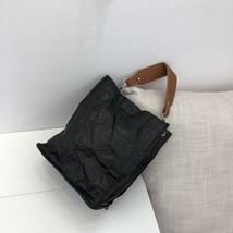 Wrinkle Design Kraft Paper Totes Waterproof Package Diagonal Women Bags Shoulder - £28.48 GBP