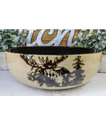 Large Rustic Emperor Elk Moose Deer Vegetable Presentation Serving Bowl ... - $69.35 CAD