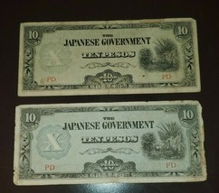 WW2 Japanese Currency  - 1943/1945 - $14.00