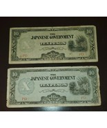 WW2 Japanese Currency  - 1943/1945 - £11.09 GBP