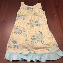 Old Navy Lined Floral Sleeveless Dress Ruffle Hem Girls Size 7 Side Zipper - $264.75 MXN