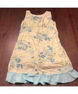 Old Navy Lined Floral Sleeveless Dress Ruffle Hem Girls Size 7 Side Zipper - $264.75 MXN
