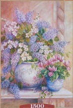 Castorland Lilac Flowers 1500 pc Jigsaw Puzzle Home Still Life Art Bouquet - $21.77