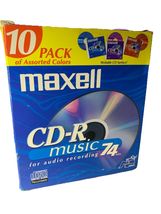 10 Maxell CD-R Music for audio recording 74min - Single CD - €12,79 EUR