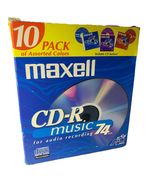 10 Maxell CD-R Music for audio recording 74min - Single CD - €12,75 EUR