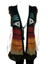 Powder River Womens Large Aztec Western Wear Vest Rodeo Cowgirl - AC - £25.67 GBP