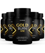 5 Pack Gold Burn AM, assists metabolism and support energy-60 Capsules x5 - $2,848.08 MXN