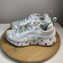 Reebok Zig Dynamica Womens Size 7.5 Shoes Chalk Gum White Running Galaxy1 - £19.45 GBP