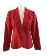 Count Romi Women’s 10 Red Vintage Blazer Suede Jacket Made in USA - $48.09