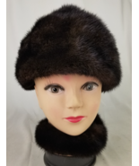 vintage faux fur hat and ear muffs womens ladies brown winter - $554.35 MXN
