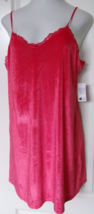 INC Red Velour Chemise with lace trim Size Large - £14.94 GBP