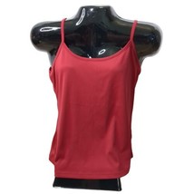 Sag Harbor size Medium Dark Red Tank Top Camisole Spaghetti Strap Polyester - £5.42 GBP