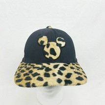 Disney Animal Kingdom Hat Mickey Mouse Black Cotton Animal Print Fuzzy Cap - £10.09 GBP