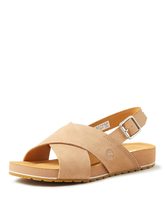 Timberland Women&#39;s Malibu Waves Basic X Strap Sandal, Medium Beige Suede... - £77.55 GBP+