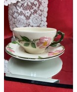 Vintage Franciscan Earthenware Desert Rose Cup &amp; Saucer Set Made in USA - $9.90