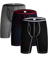 THE OTHER SIDE Men&#39;s Underwear Boxer Briefs Cotton Regular Long Pack (XX... - $17.90