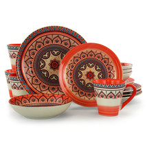 Elama Zen Rust Mozaik 16 Piece Dinnerware Set - £70.98 GBP