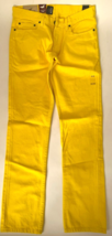 Hollister - Dude Skinny Denim Button Fly Jeans - Size 32 x 32 - Yellow - £31.23 GBP