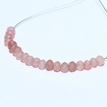 Cuentas de rondelle facetadas de jade rosa Briolette piedras preciosas... - £2.34 GBP