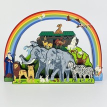 Shelia’s Collectible 1999 Noah’s Ark Painted Wood Shelf Set Limited 2665/5k USA - £11.96 GBP