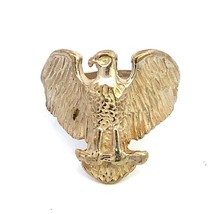 Vintage Signed Sterling Silver Carved Eagle Bird Statement Mens Ring size 9 - £35.52 GBP