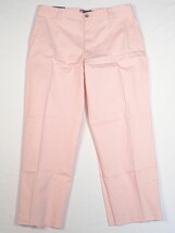 Chaps Relaxed Fit Cotton Flat Front Pink Mitchell Casual Pants Men&#39;s NWT - $37.49