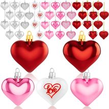 36 Pcs Heart Ornaments Set for Valentine's Day Special Celebrations Part... - $6.48