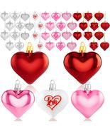 36 Pcs Heart Ornaments Set for Valentine's Day Special Celebrations Part... - $6.48