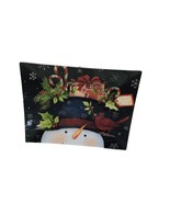 Prima Glass Holly Snowman/Gingerbread W/Cardinals Plate 11x12inches - €50,60 EUR