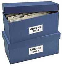 ABC Check Storage Box w/ 12 Dividers, 5&quot;x 9 3/4&quot;x 4 3/8&quot;, Blue - Set of 2 - $63.30