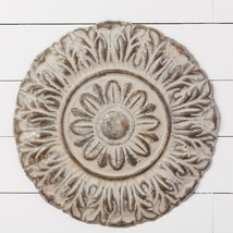 Rustic Floral Tin wall Hanging in Distressed Metal - 20 inch - £37.82 GBP