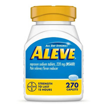 Aleve Caplets Naproxen Sodium Pain Reliever ‐ 270 Count Exp 2026 - £12.46 GBP