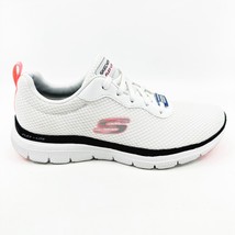 Skechers Flex Appeal 4.0 White Black Pink Womens Size 6 Slip On Shoes - £40.17 GBP