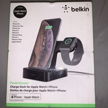 Belkin - PowerHouse Charging Dock for iPhone and Apple Watch - Black fre... - £70.76 GBP