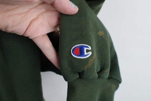 Vtg 90s Champion Mens 2XL Thrashed Michigan State University Sweatshirt Green Item image 8