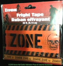 Walking Dead Warning-ZOMBIE ZONE-Fright Caution Tape Halloween Party Pro... - £2.25 GBP