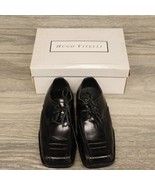 Hugo Vitelli Shoes Boys Youth Black Square Toe Dress  K984 Size 8.5 NOS - £23.97 GBP