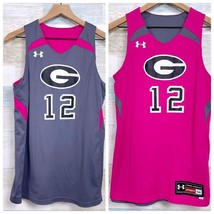 Georgia Bulldogs Under Armour Reversible Tank Top Gray Pink SEC Womens Small - £23.49 GBP