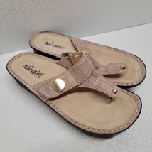 Alegria CAR-817 Carina Naturally Leather Thong Wedge Sandals Women 41 / ... - $29.60