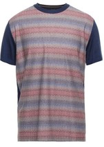 Yoon Men’s Purple Striped Navy Italy T-Shirt  Size Us 44 EU 54 - £76.72 GBP