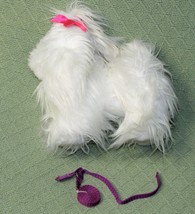 PUCCI PUPS POMERANIAN MALTESE PLUSH DOG WHITE LONG HAIR NEVER USED PURPL... - $10.80